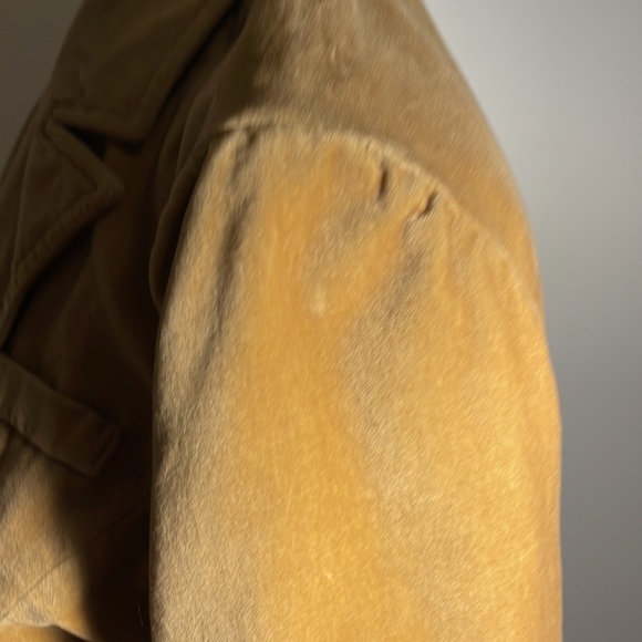 Old Navy (Est. 1994) Vintage Tan Velvet Blazer Floral Lining in Size Medium - Picture 7 of 9